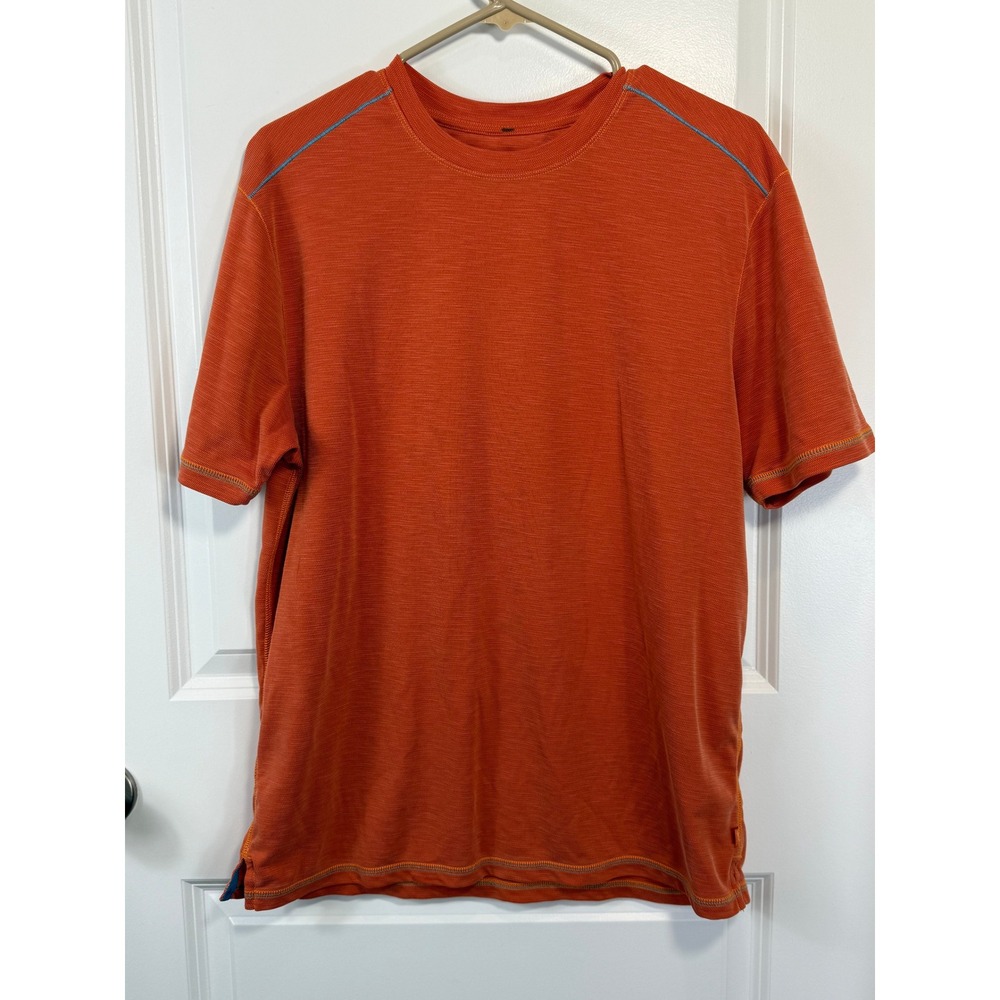 Tommy Bahama Mens Bali Skyline T-Shirt Orange Short Sleeve Crew Neck Medium M